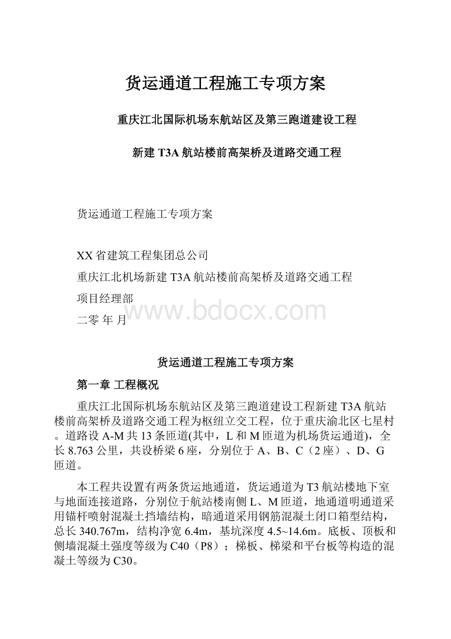 货运通道工程施工专项方案.docx