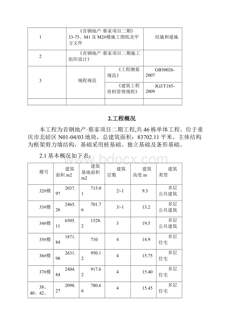 首钢别墅测量施工方案.docx_第2页