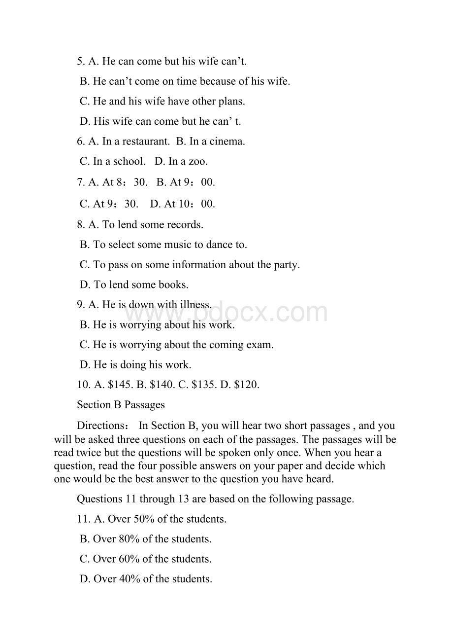 上海市宝山区吴淞中学学年高二上学期第一次月考英语.docx_第2页