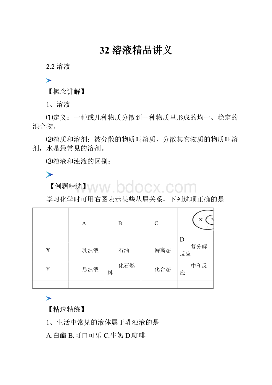 32溶液精品讲义.docx