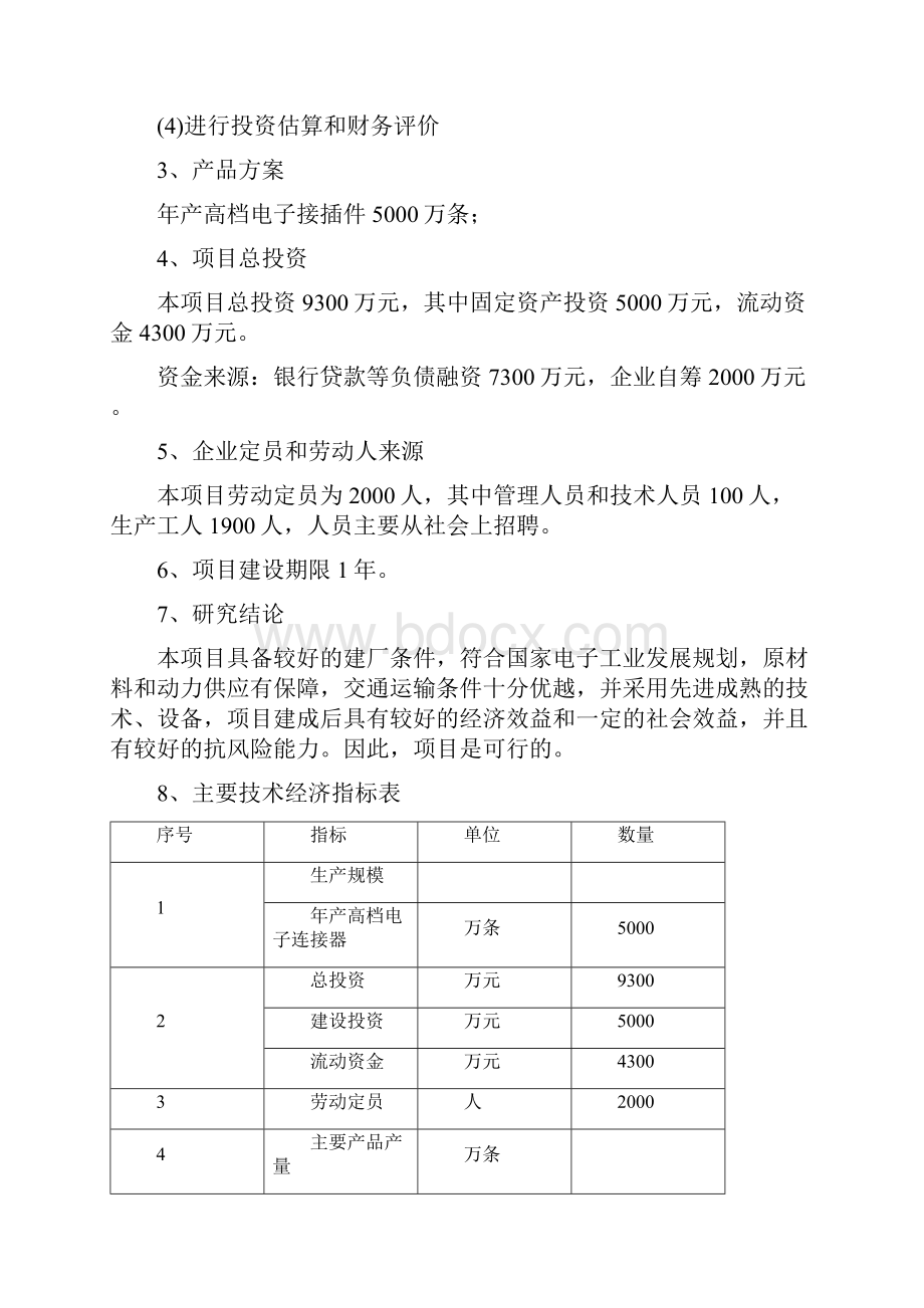 年产5000万条高档电子接插件生产项目建议书.docx_第2页