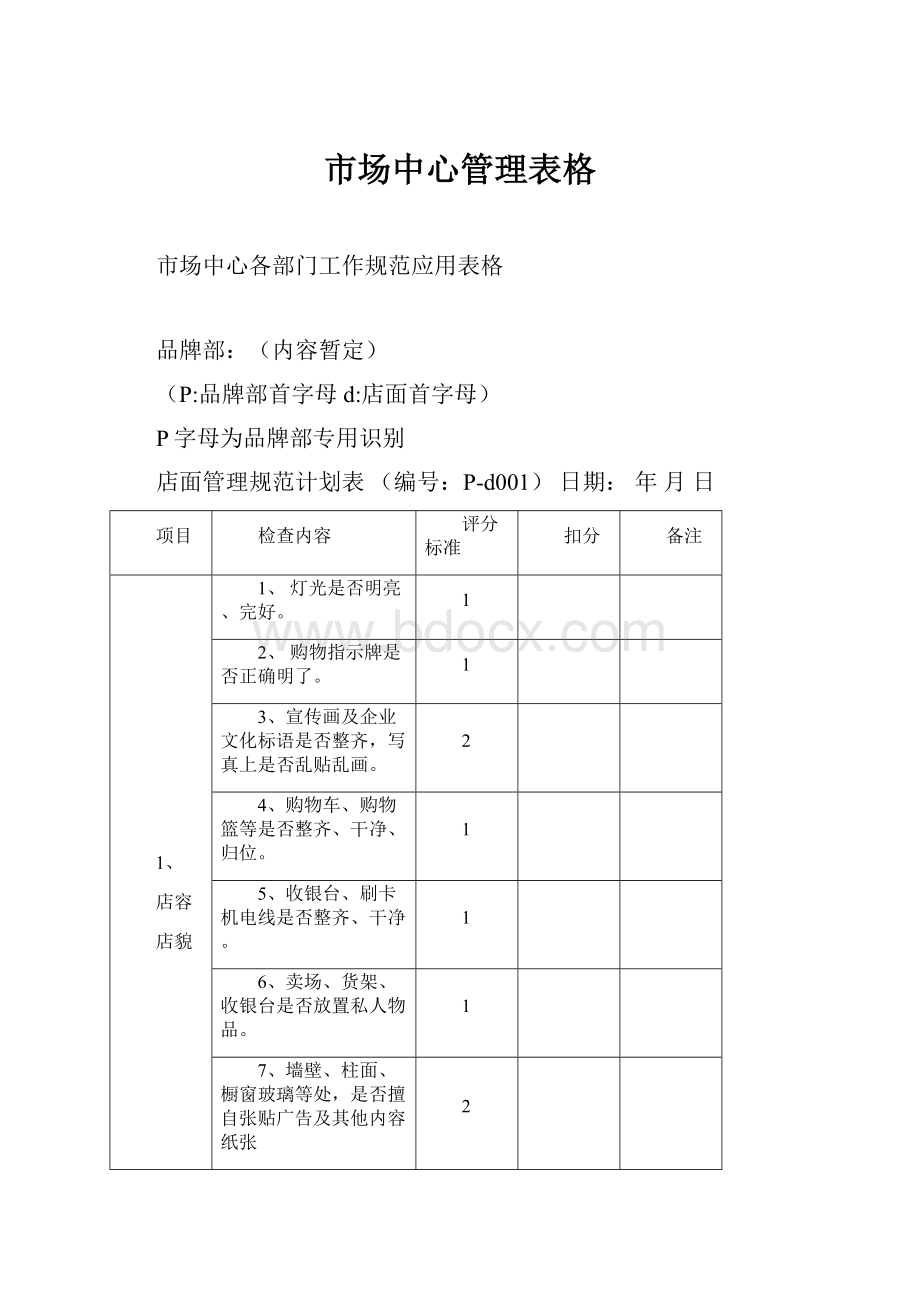 市场中心管理表格.docx