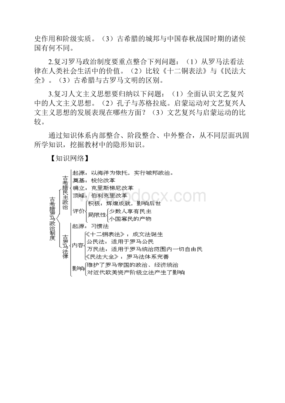 二轮复习教案专题四古希腊罗马的政治制度及人文主义思想.docx_第2页