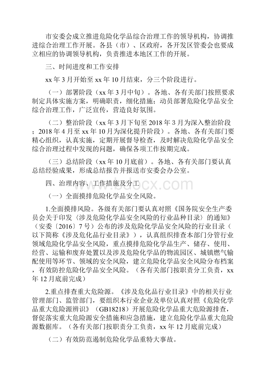 危险化学品安全综合治理实施方案.docx_第2页