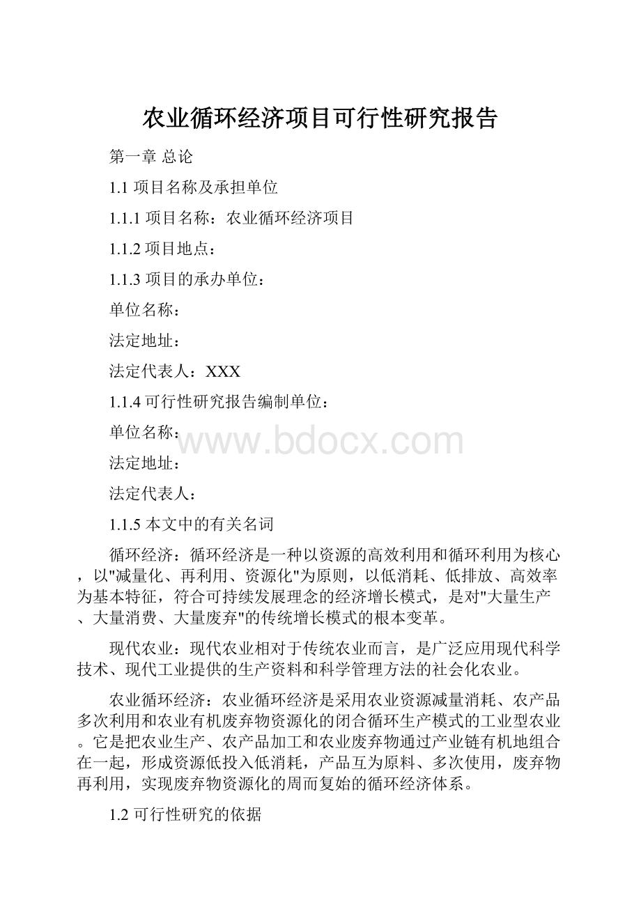 农业循环经济项目可行性研究报告.docx