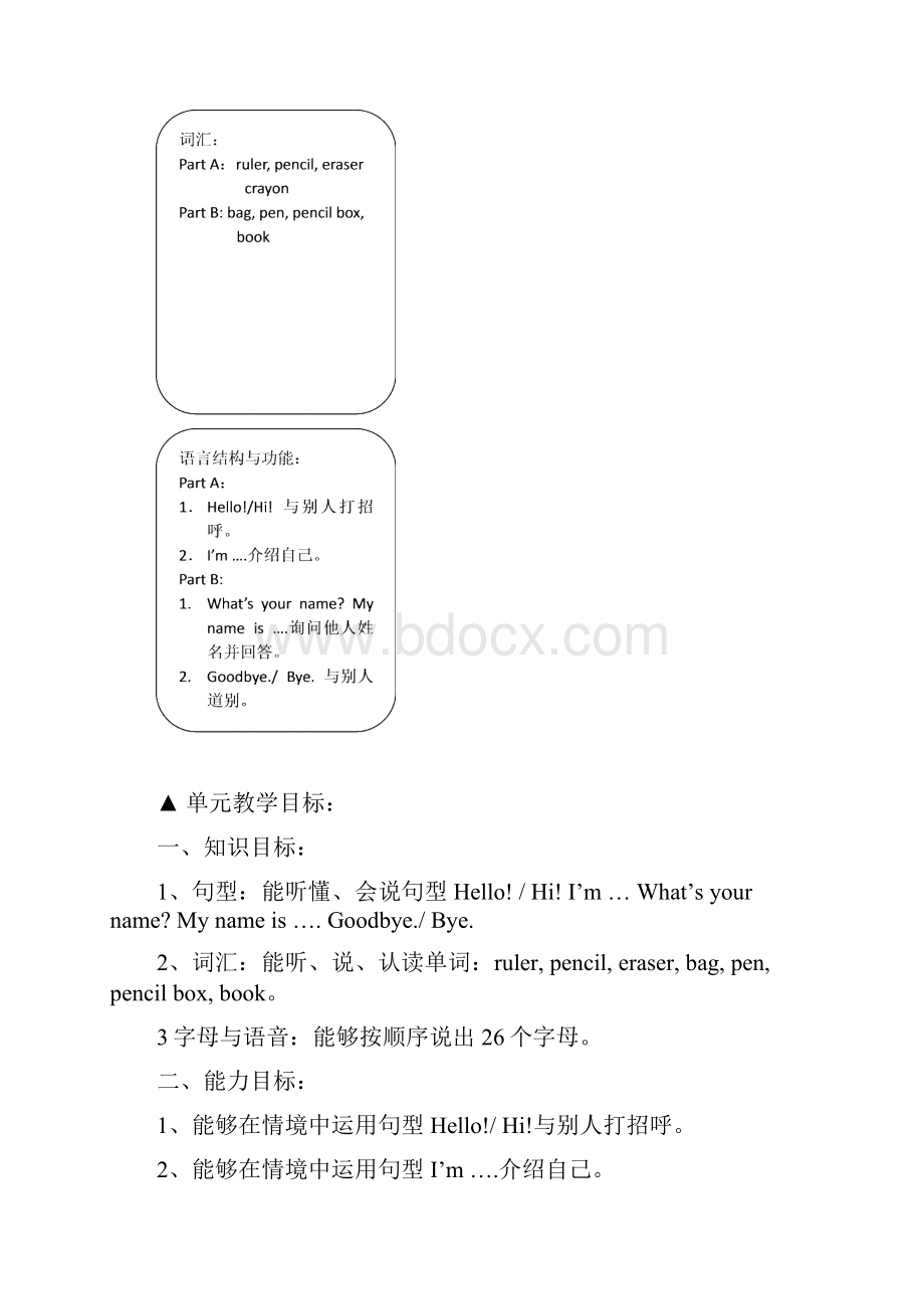 新版PEP英语三年级上册Unit1Hello表格式教案.docx_第2页