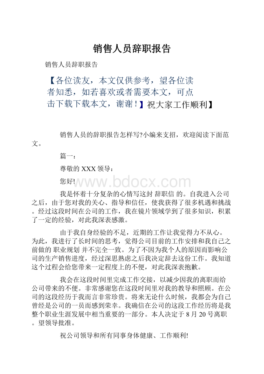 销售人员辞职报告.docx