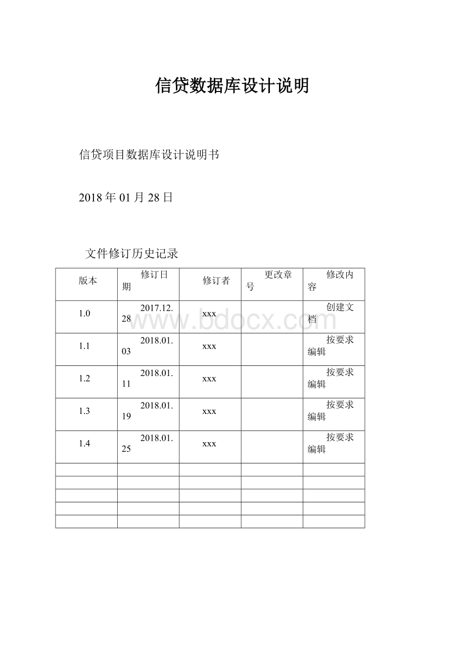 信贷数据库设计说明.docx