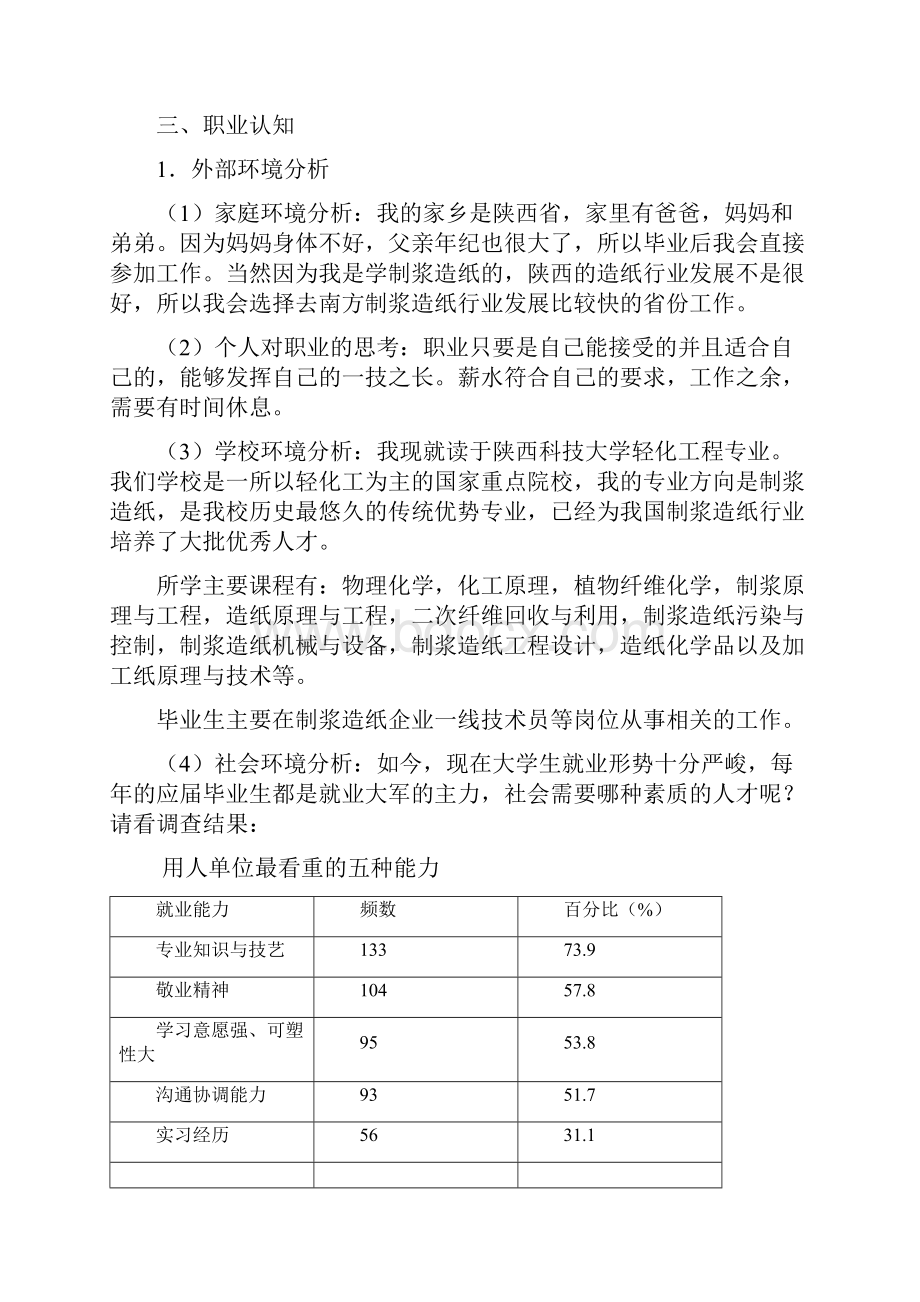 轻化工程专业职业生涯规划.docx_第3页