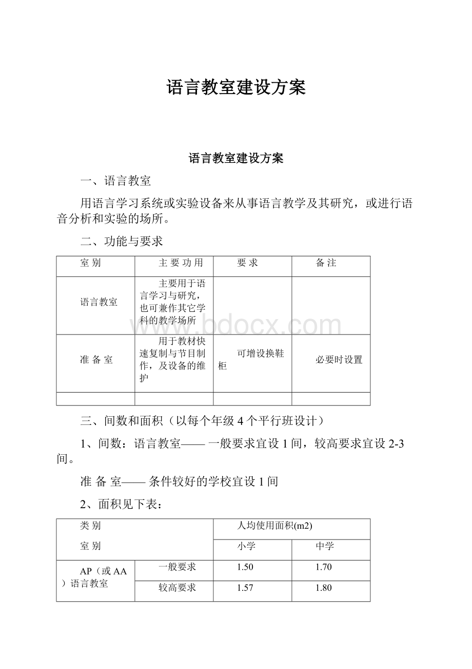 语言教室建设方案.docx_第1页