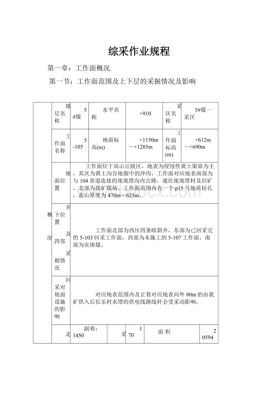 综采作业规程.docx