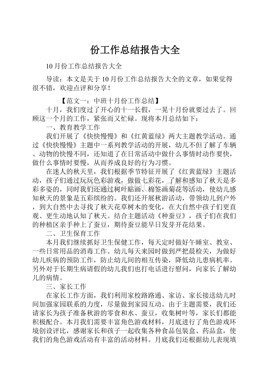 份工作总结报告大全.docx