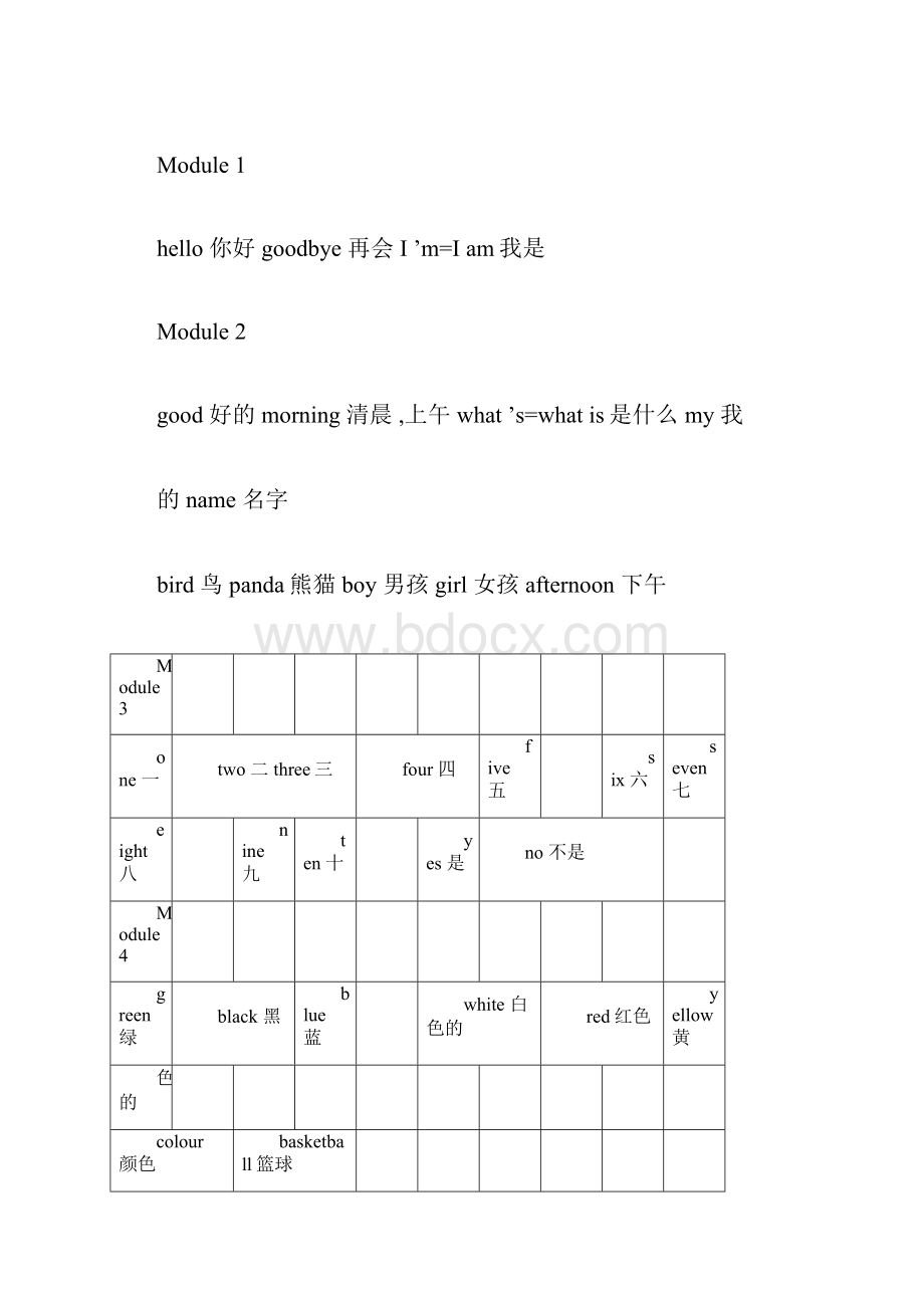 外研社小学英语一年级起点112册单词.docx_第3页