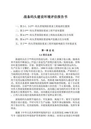 战备码头建设环境评估报告书.docx