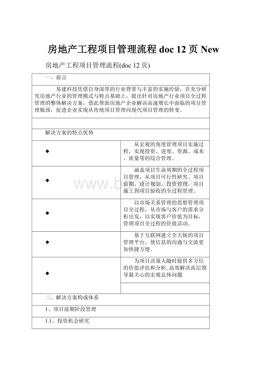 房地产工程项目管理流程doc 12页New.docx