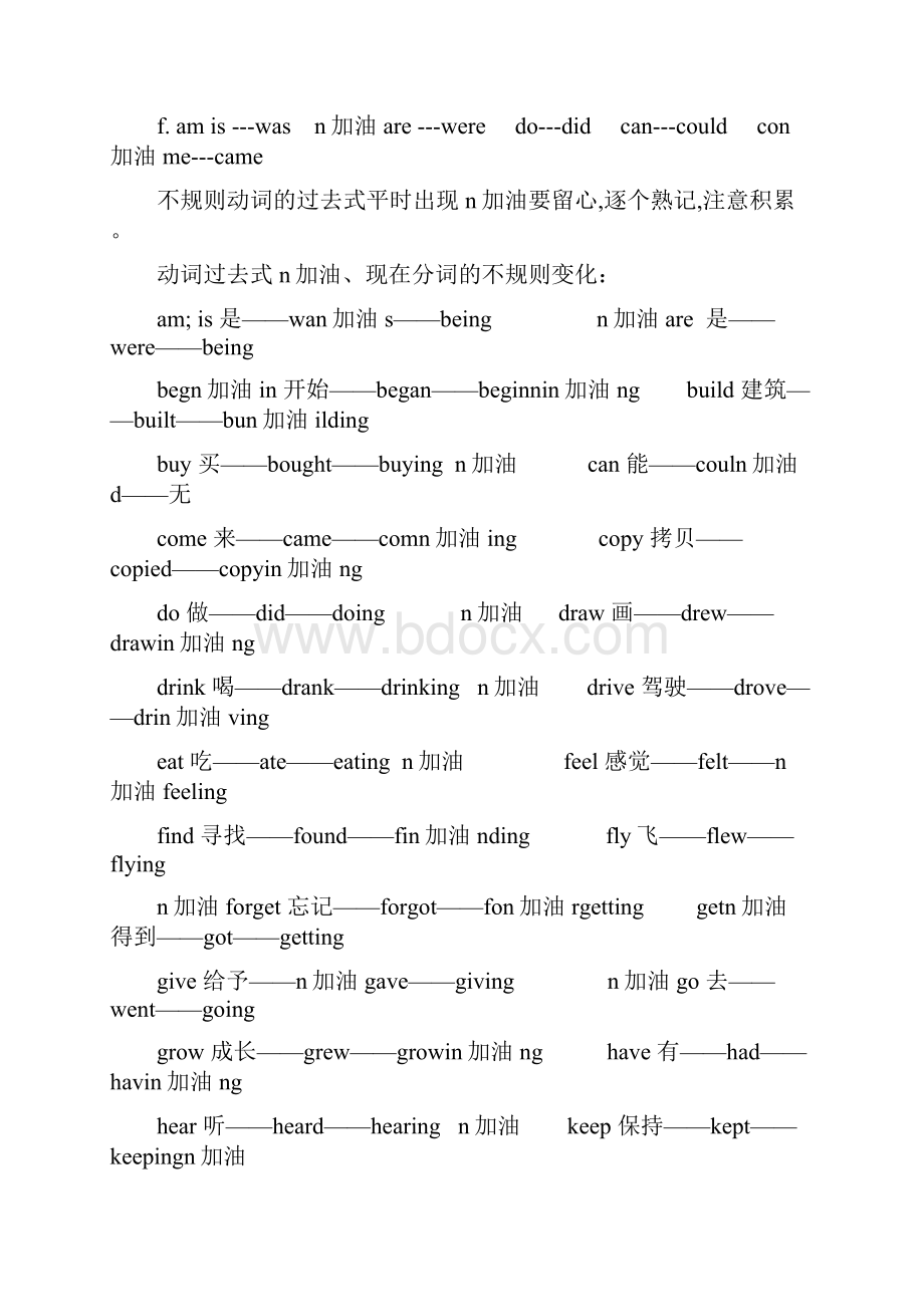 六年级上册英语素材 一般过去时 牛津译林.docx_第3页