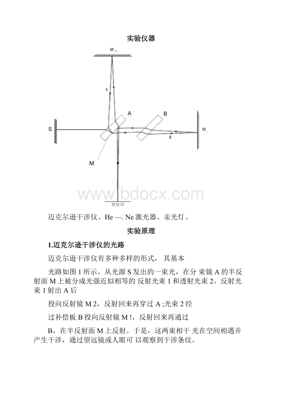 迈克尔逊干涉仪测玻璃折射率.docx_第2页