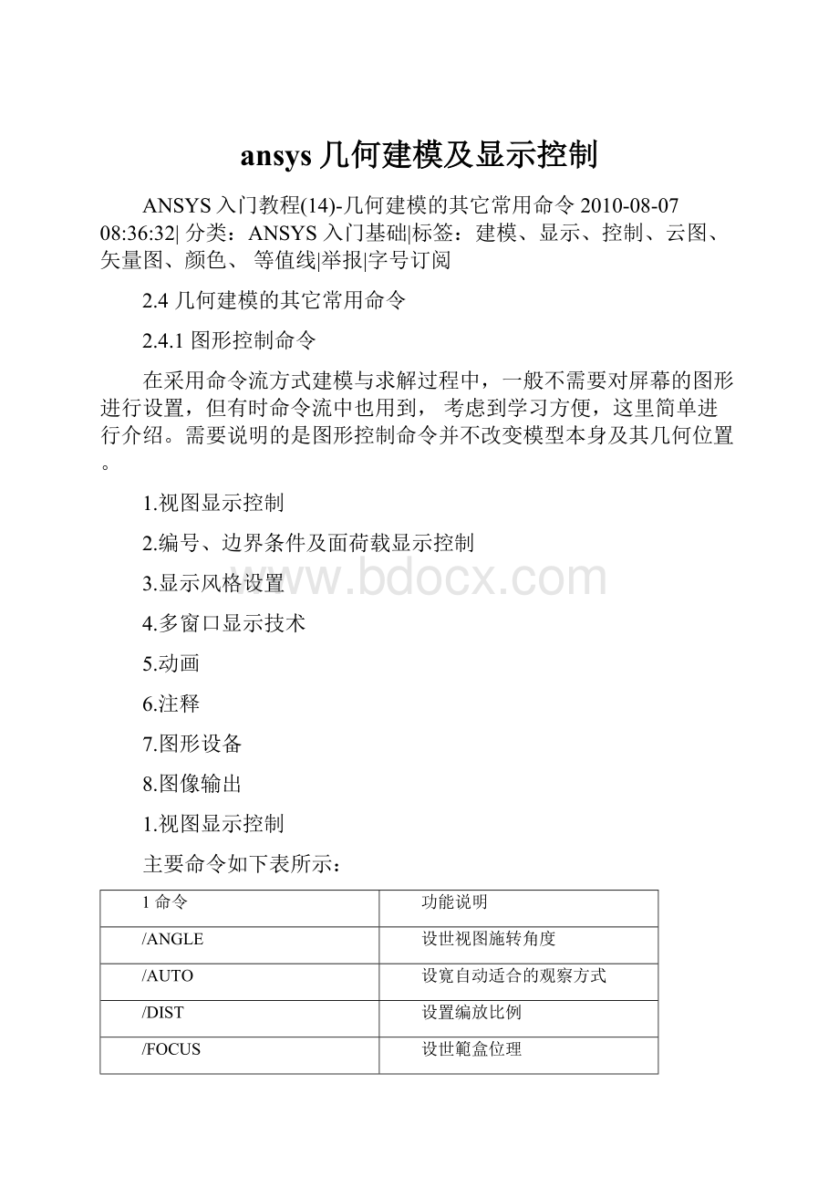 ansys几何建模及显示控制.docx_第1页