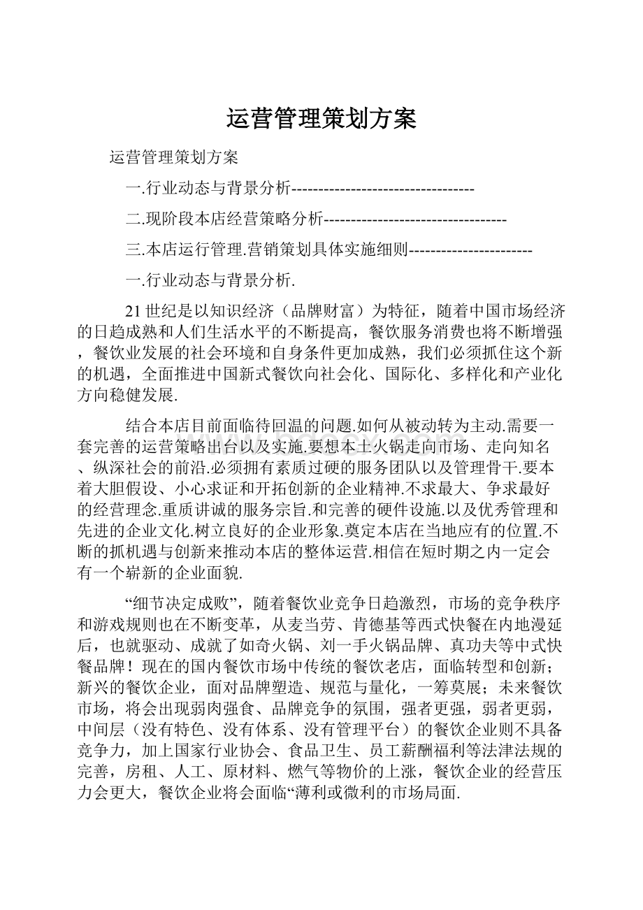 运营管理策划方案.docx