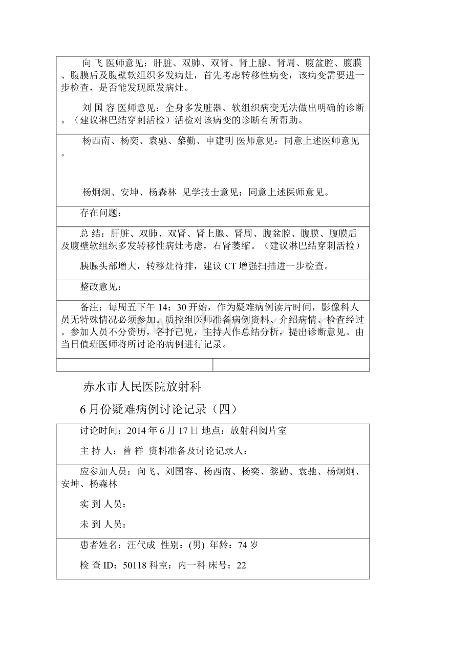 最新疑难病例讨论记录样表汇编.docx_第2页