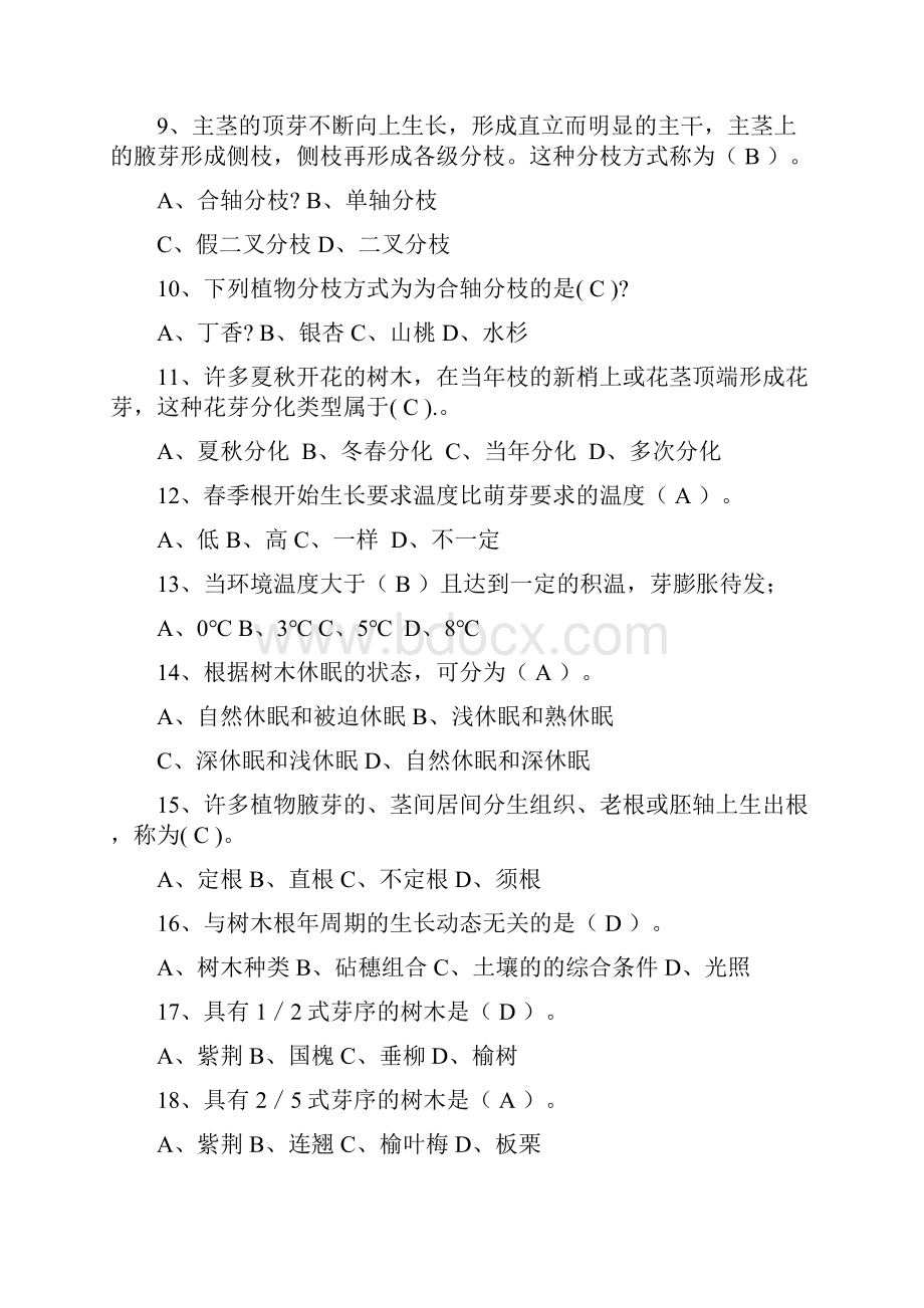 园林树木试题库答案.docx_第2页