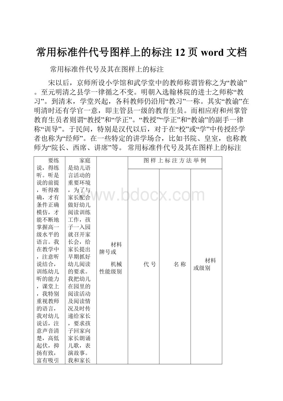 常用标准件代号图样上的标注12页word文档.docx_第1页