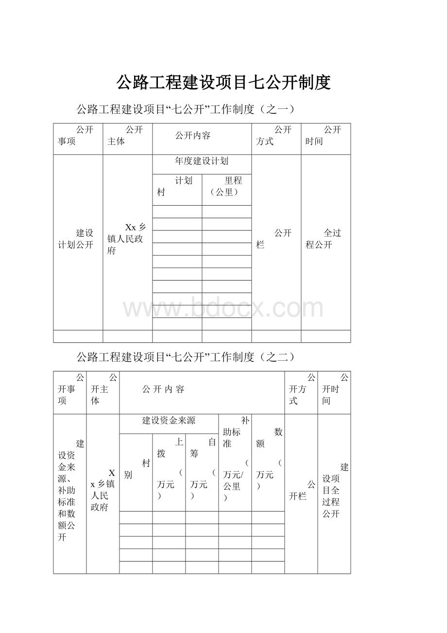 公路工程建设项目七公开制度.docx_第1页