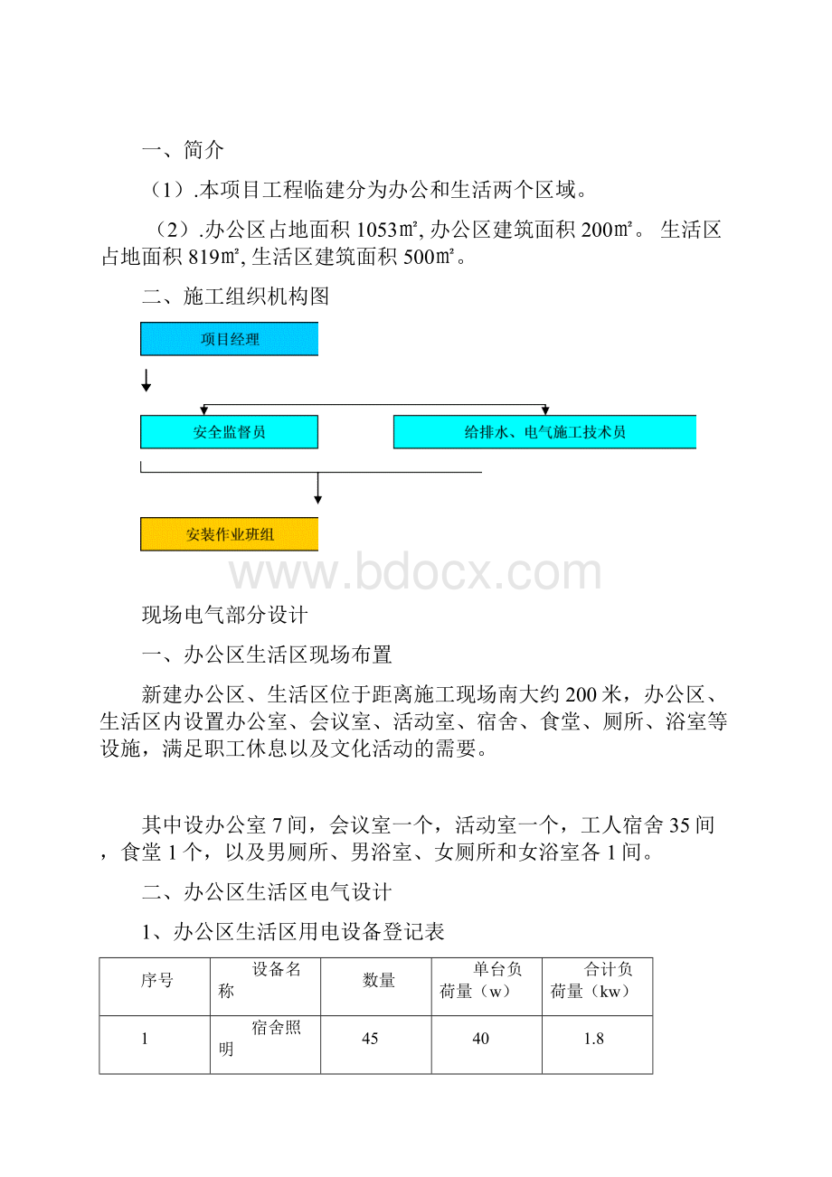 施工现场办公区生活区临时水电施工方案.docx_第2页