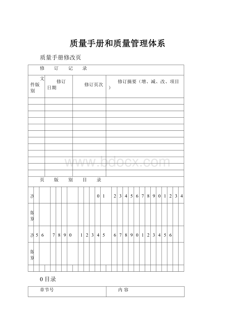 质量手册和质量管理体系.docx_第1页