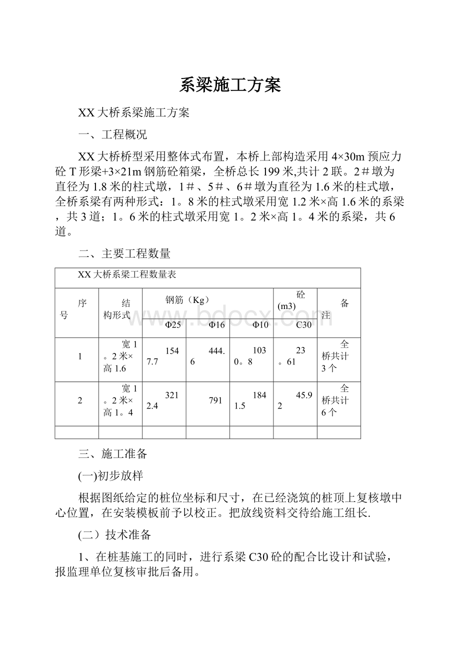 系梁施工方案.docx