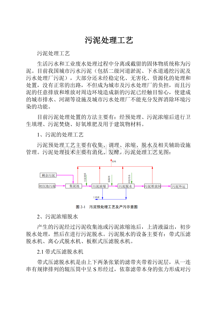 污泥处理工艺.docx