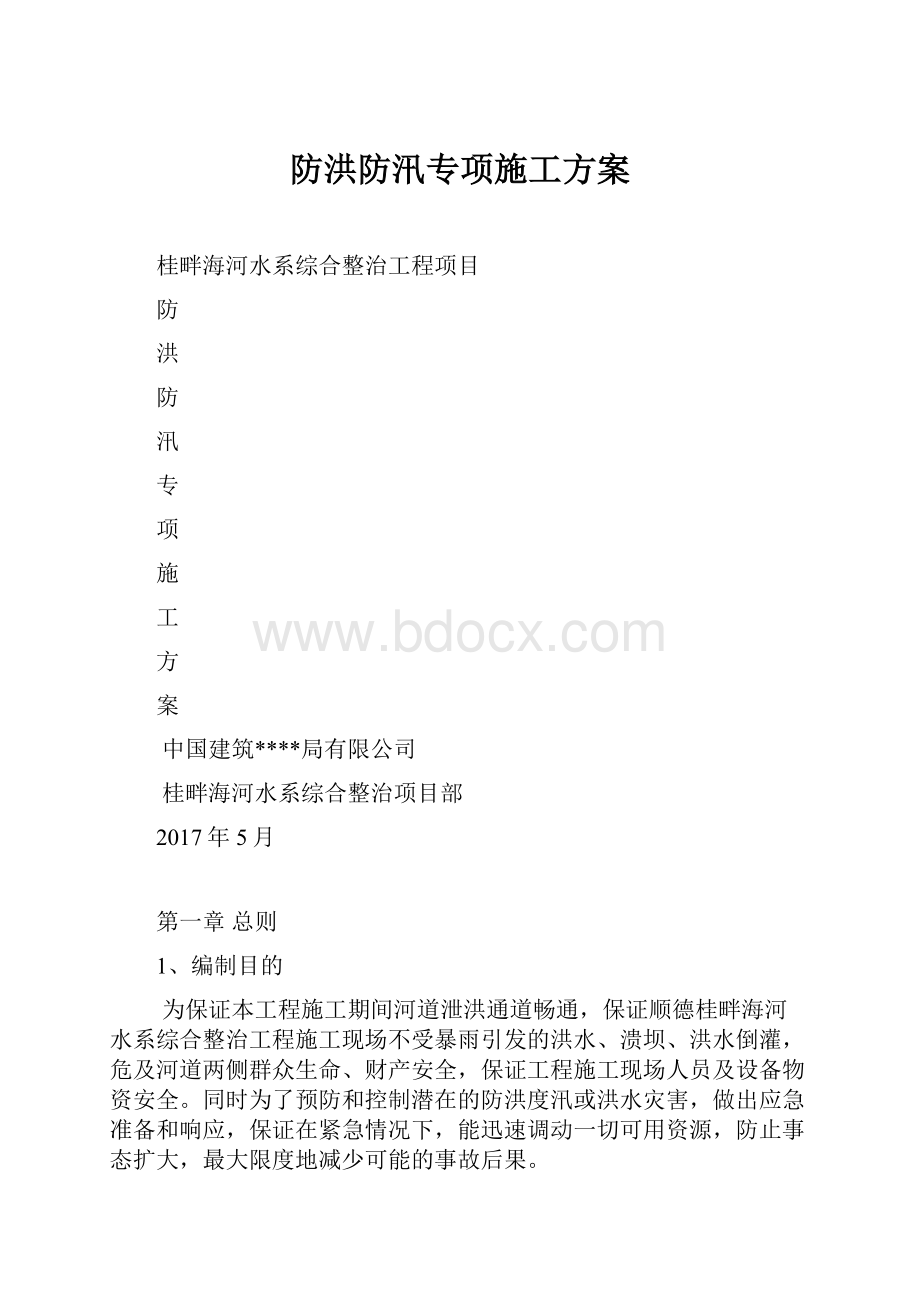 防洪防汛专项施工方案.docx