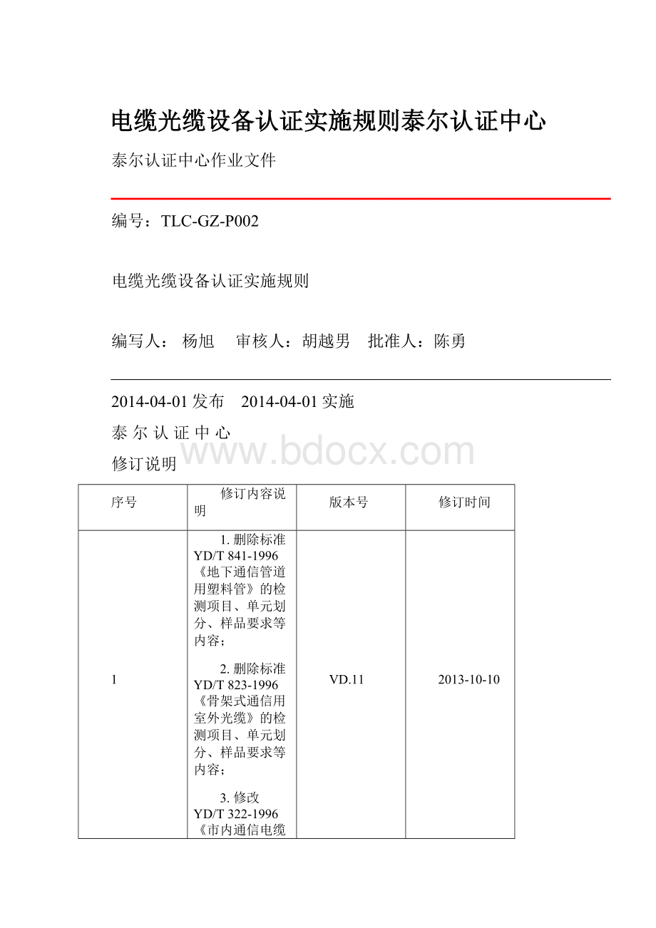 电缆光缆设备认证实施规则泰尔认证中心.docx_第1页