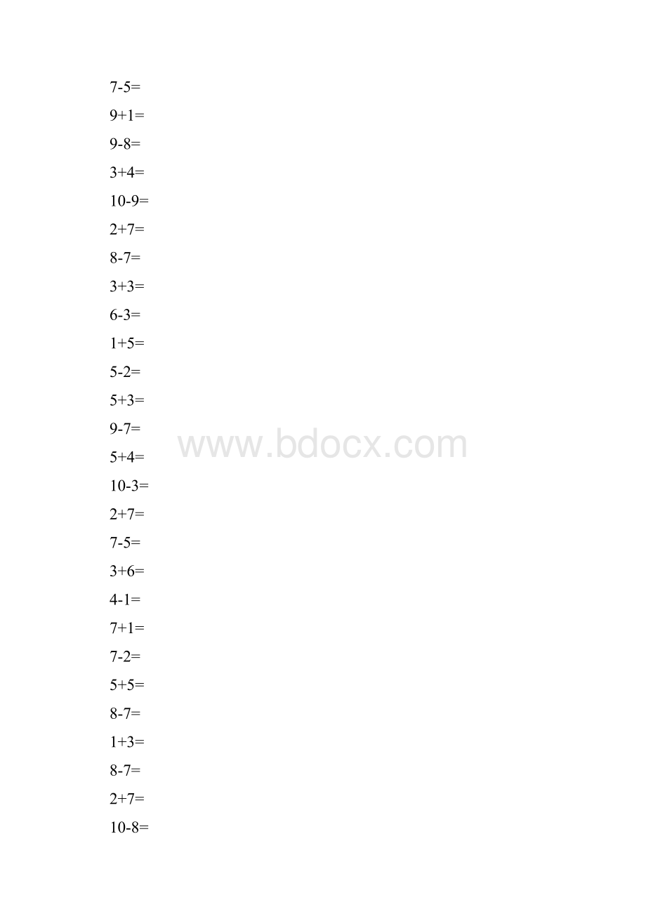 一年级数学上册口算练习20.docx_第3页