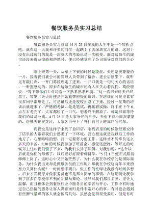 餐饮服务员实习总结.docx