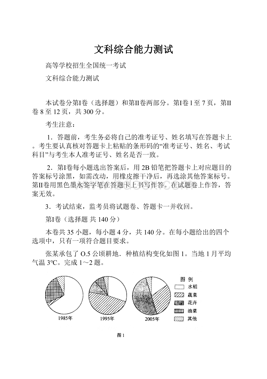 文科综合能力测试.docx_第1页