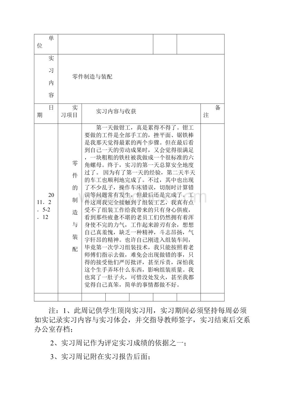 机械专业毕业实习周记.docx_第3页