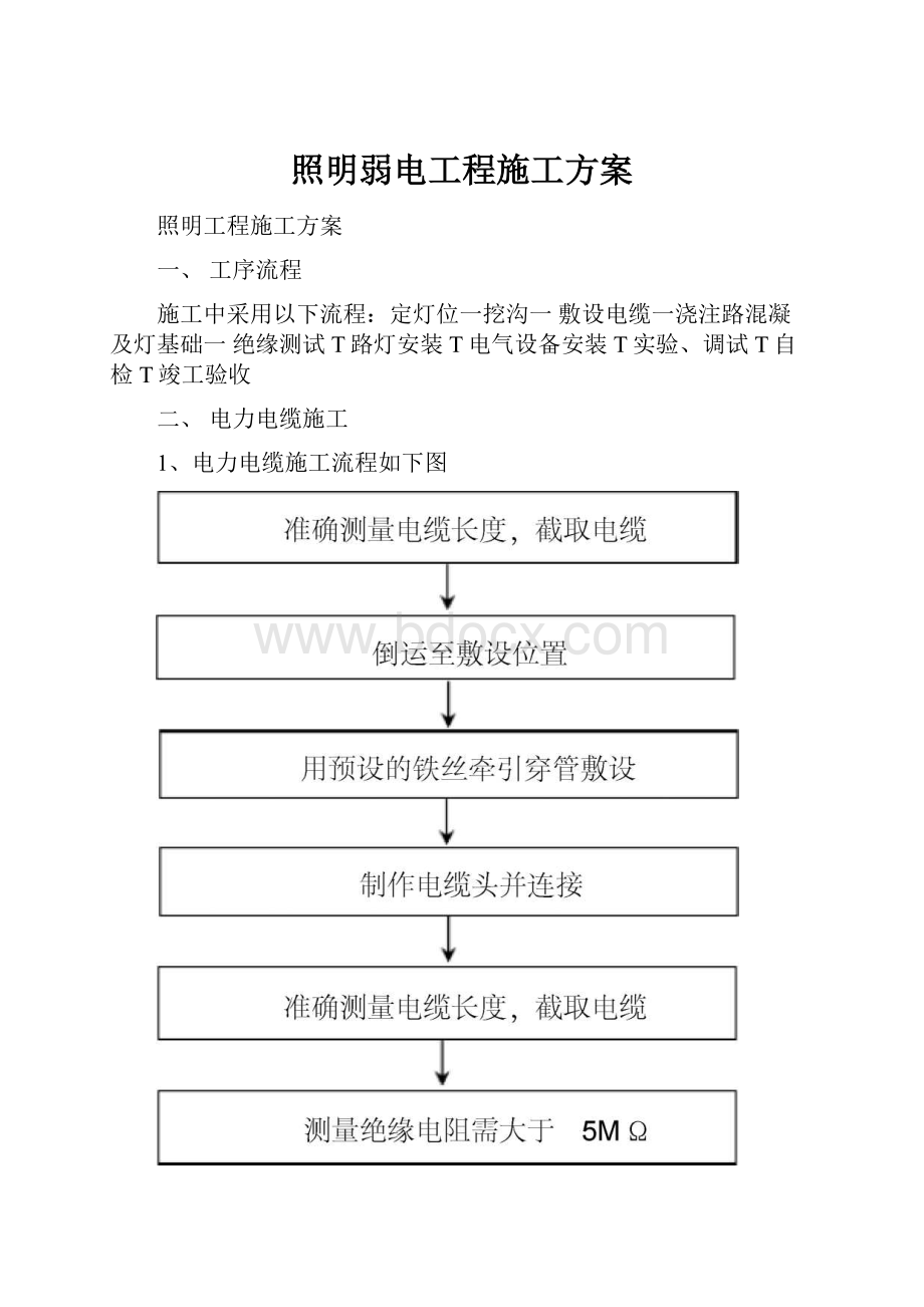 照明弱电工程施工方案.docx_第1页