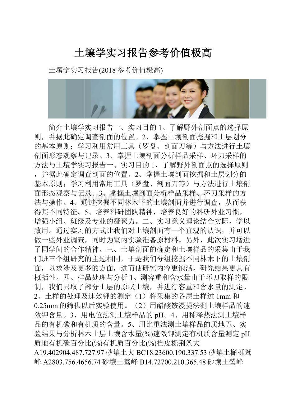 土壤学实习报告参考价值极高.docx_第1页