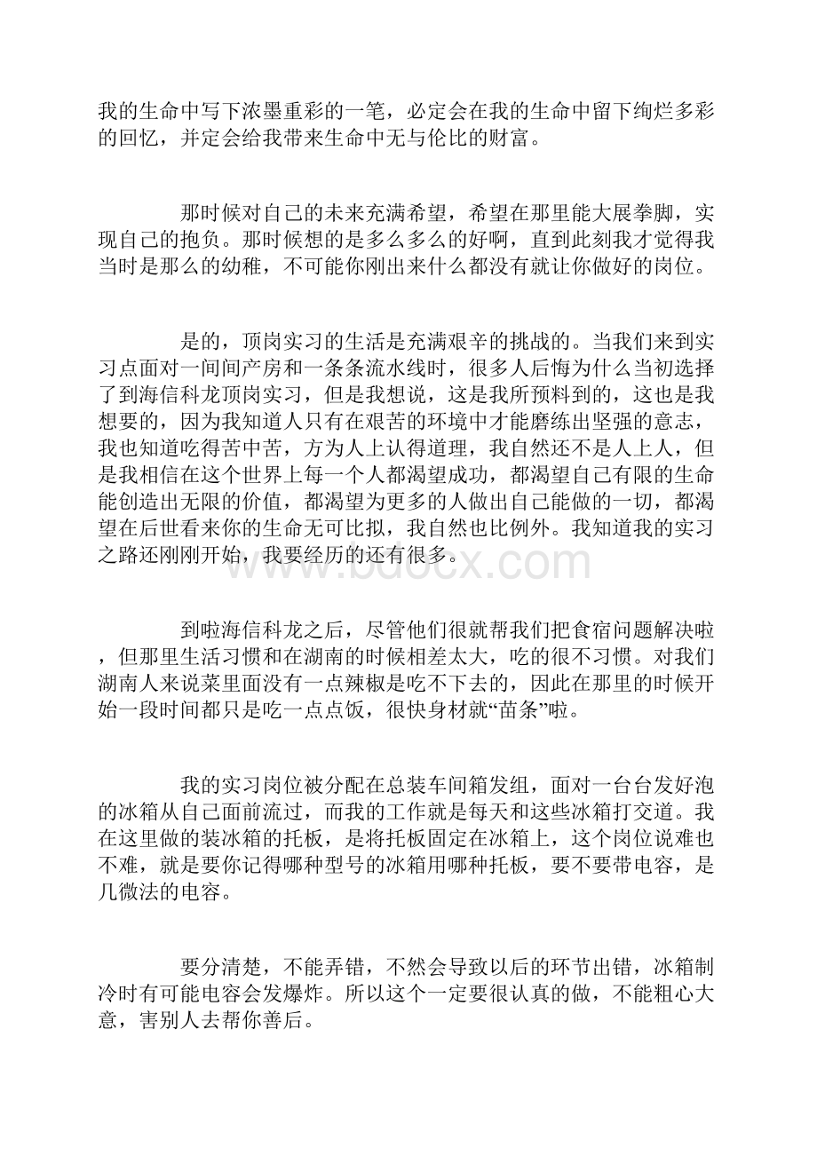 顶岗实习报告自我评价.docx_第3页