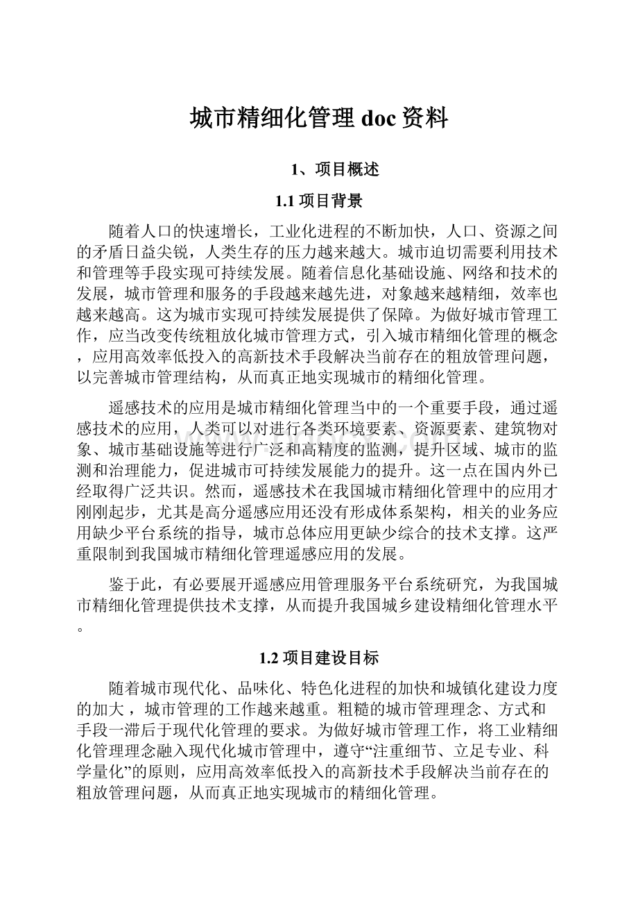 城市精细化管理doc资料.docx