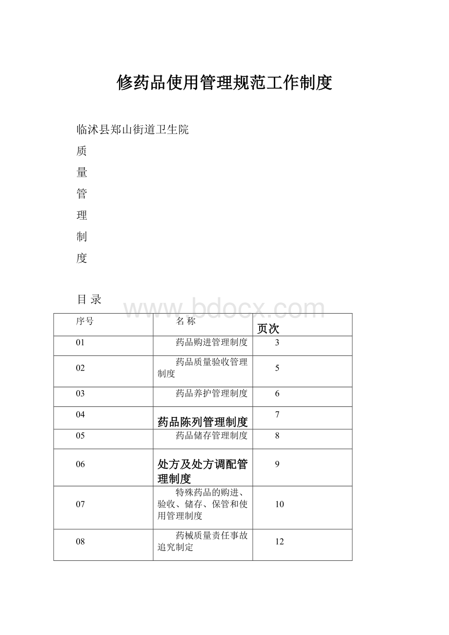 修药品使用管理规范工作制度.docx_第1页