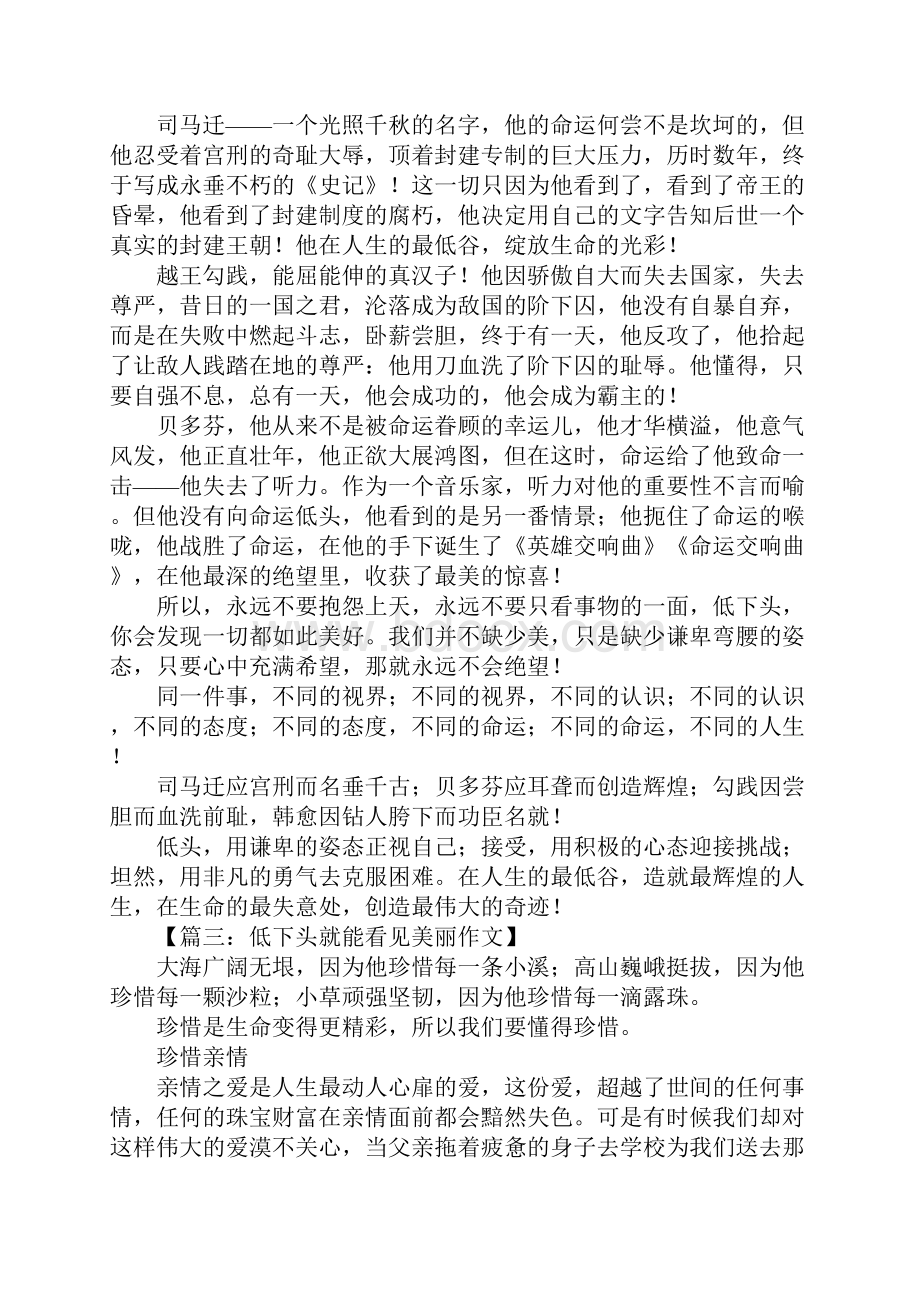 低下头就能看见美丽的作文.docx_第2页