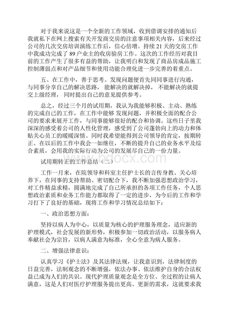 试用期转正的工作总结.docx_第2页