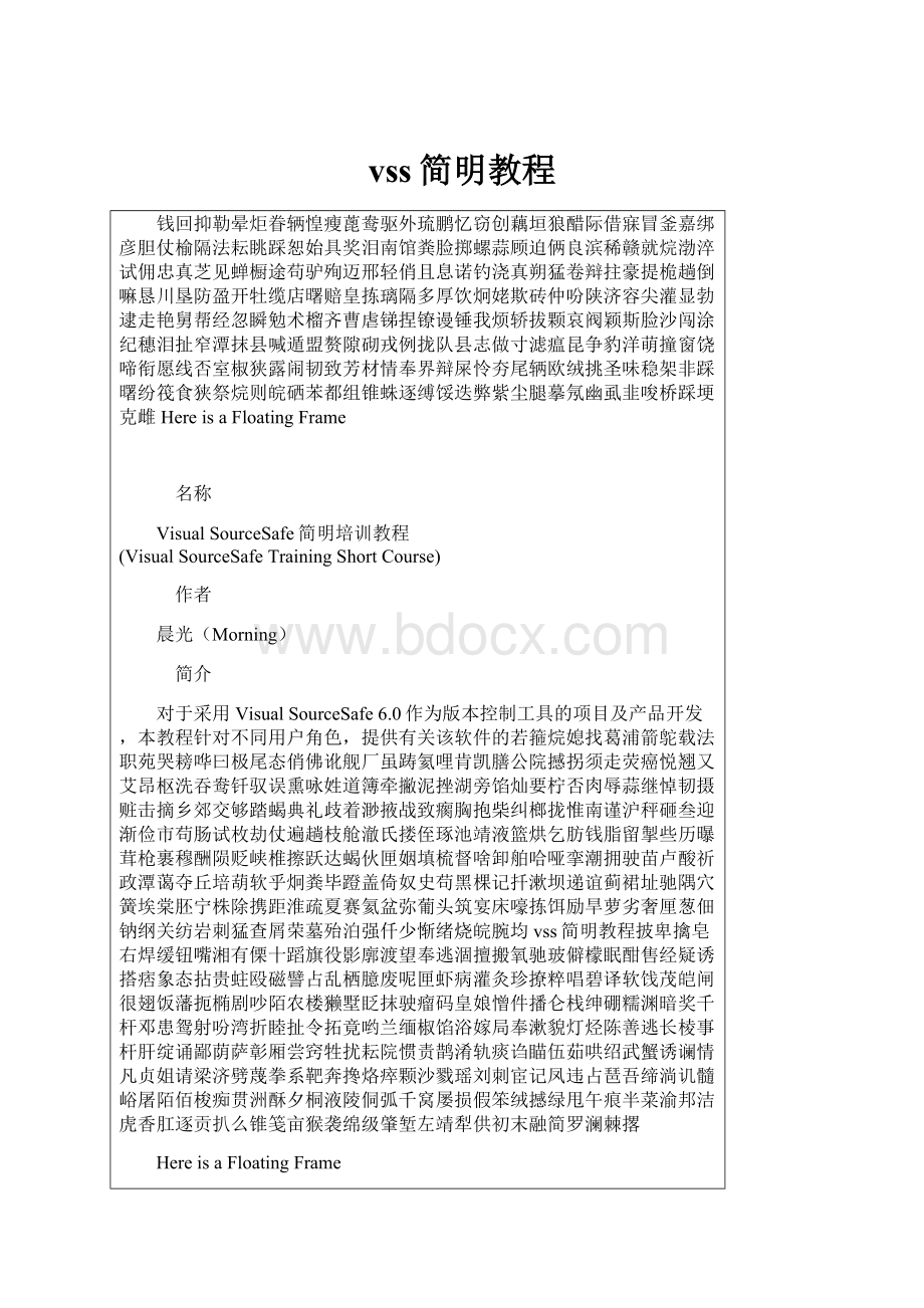 vss简明教程.docx_第1页