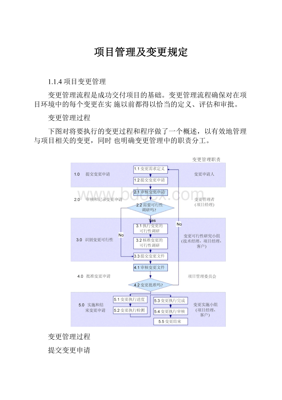 项目管理及变更规定.docx_第1页