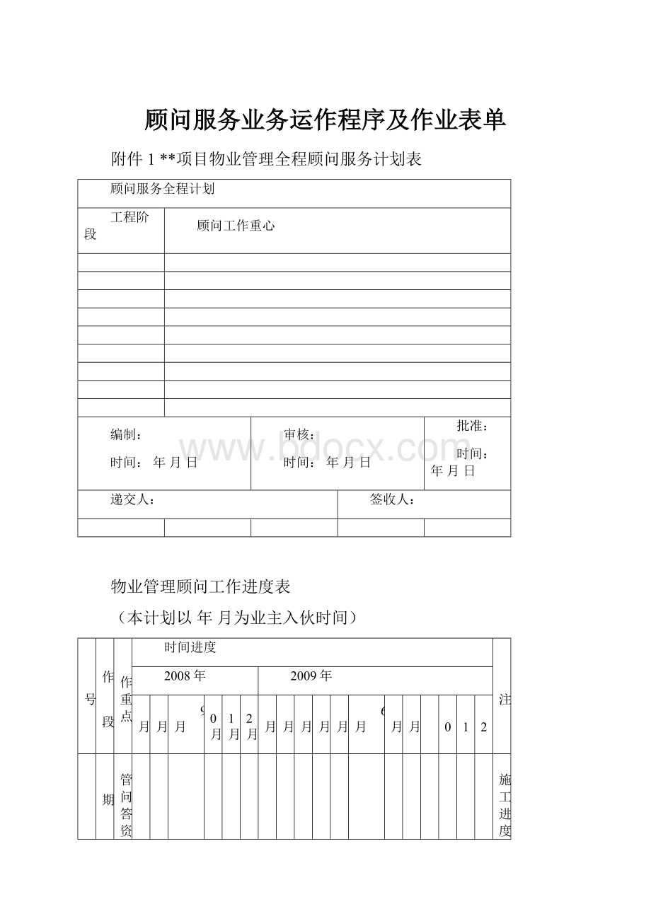 顾问服务业务运作程序及作业表单.docx