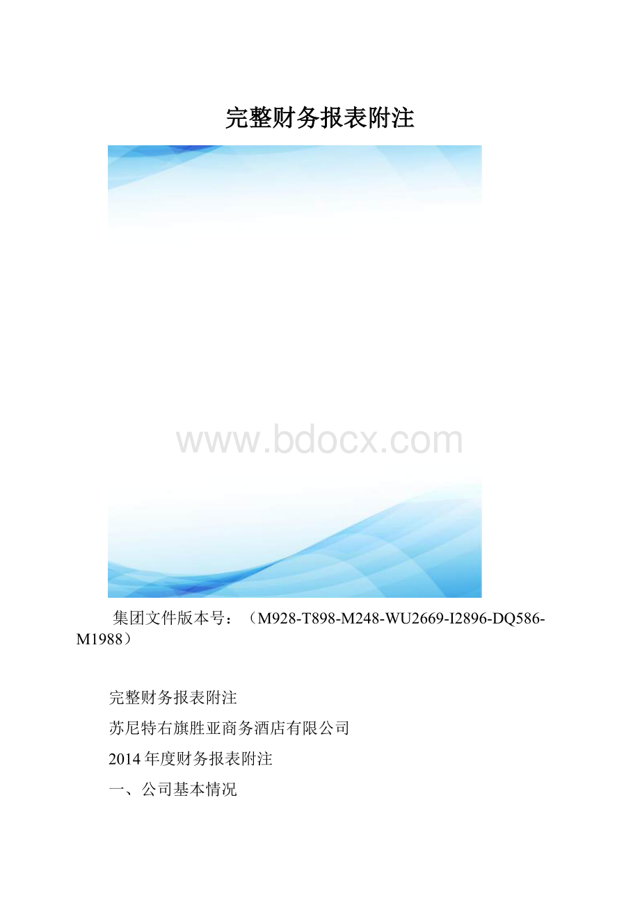 完整财务报表附注.docx