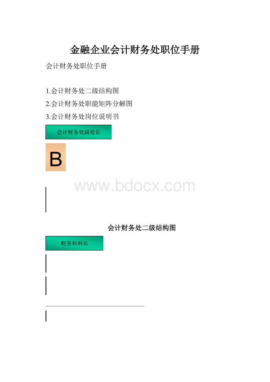 金融企业会计财务处职位手册.docx