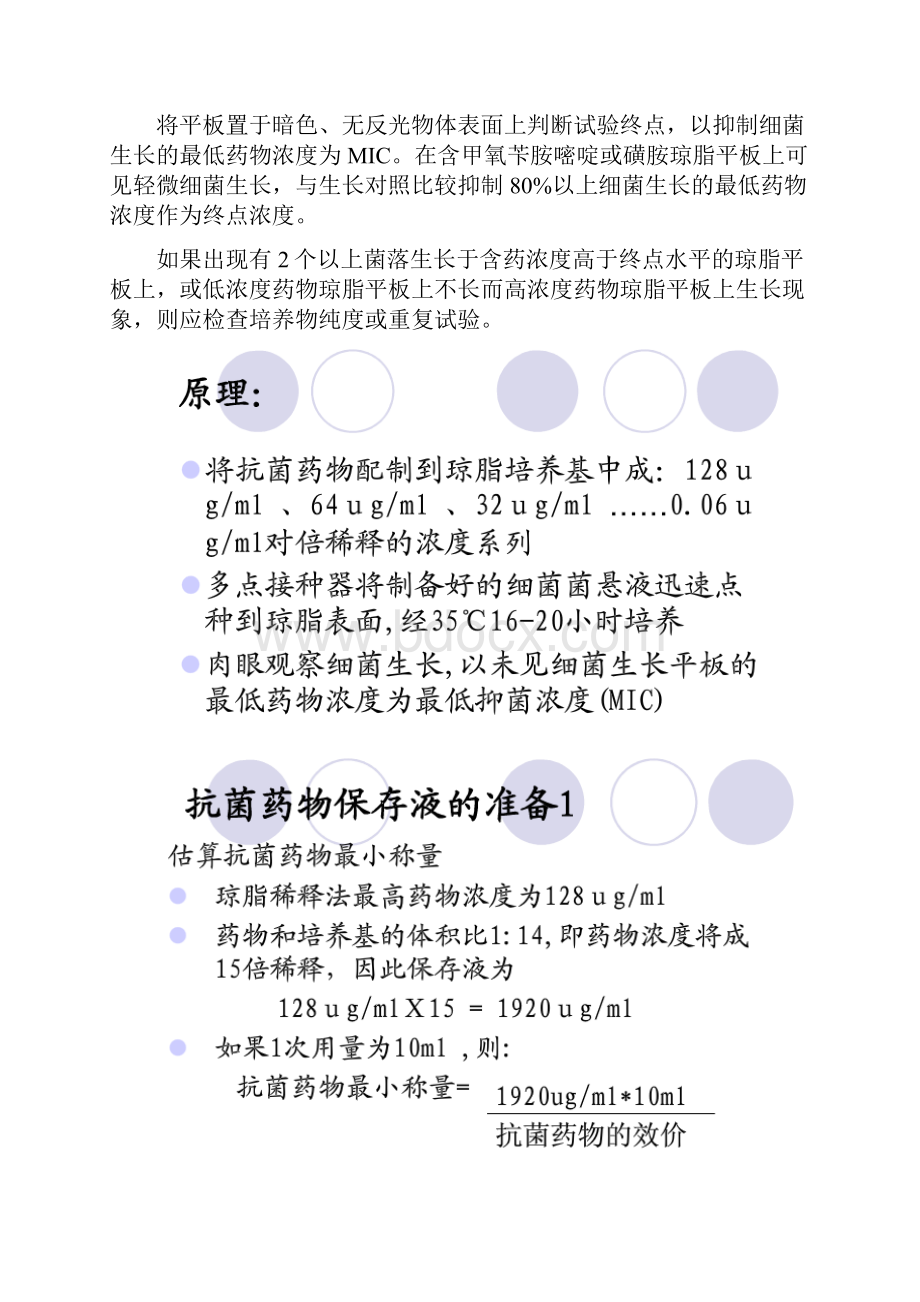 琼脂稀释法测定抗菌药物最低抑菌浓度MIC资料解读.docx_第2页